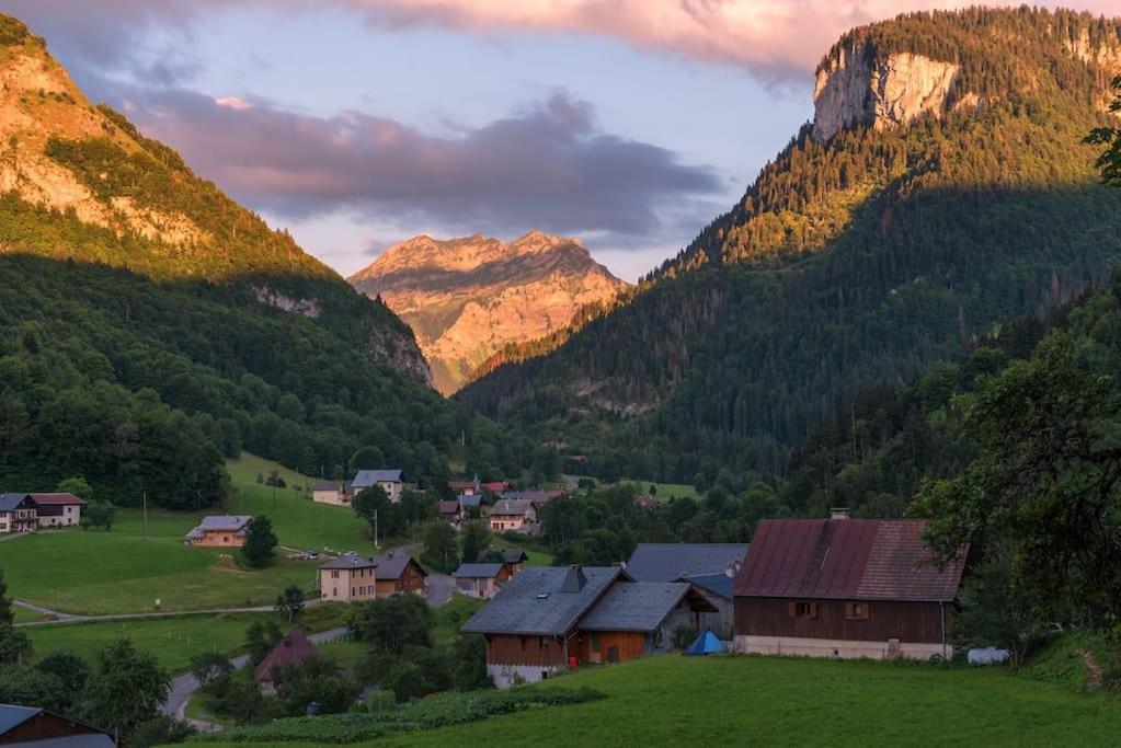 Le Bel Appartement De Montagne Bellevaux Exteriör bild